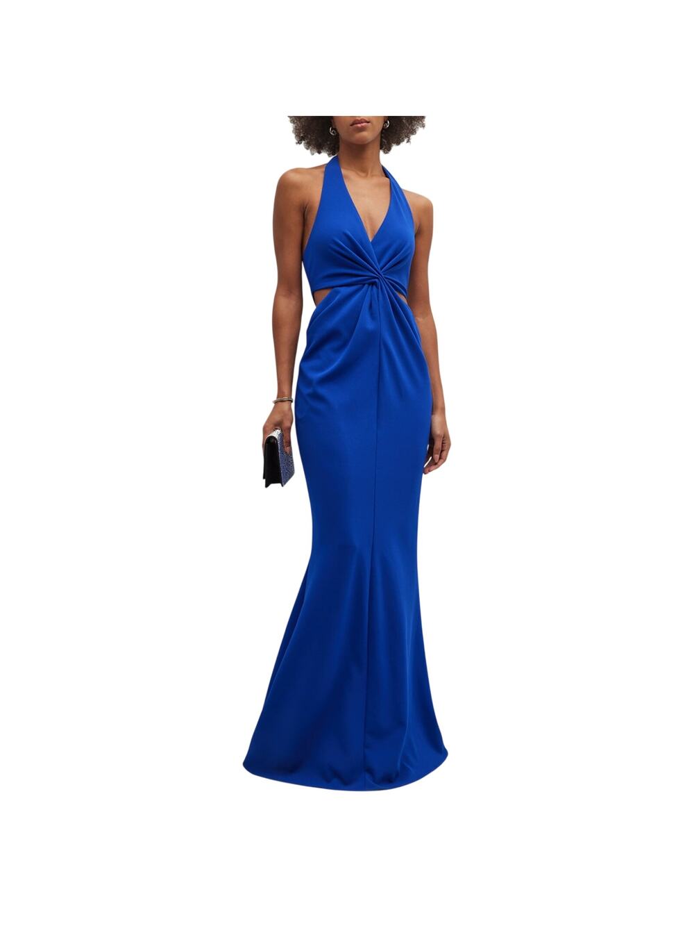 One33 Sleek Cobalt Halter Cutout Dress Size 0 NWT